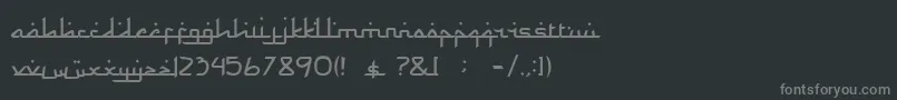 Czcionka Rama dan Karim – szare czcionki na czarnym tle