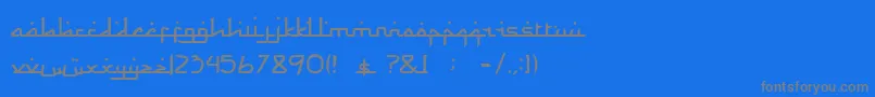 フォントRama dan Karim – 青い背景に灰色の文字