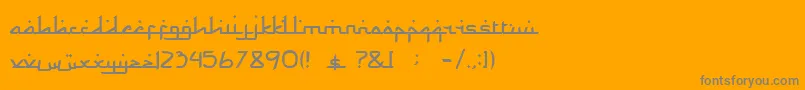 Czcionka Rama dan Karim – szare czcionki na pomarańczowym tle