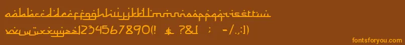 Rama dan Karim Font – Orange Fonts on Brown Background