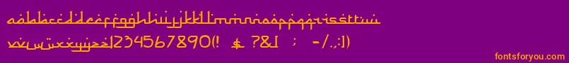 Подробнее о шрифте Rama dan Karim Шрифт Rama dan Karim – оранжевые шрифты на фиолетовом фоне