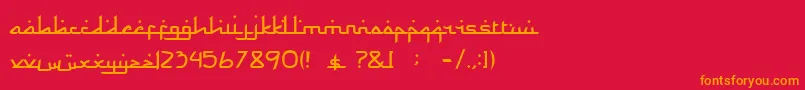 Rama dan Karim Font – Orange Fonts on Red Background