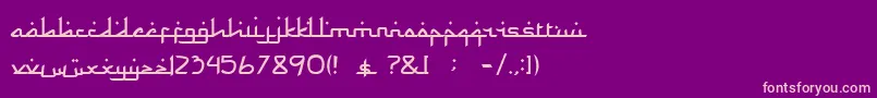 Rama dan Karim Font – Pink Fonts on Purple Background