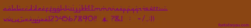 Rama dan Karim Font – Purple Fonts on Brown Background