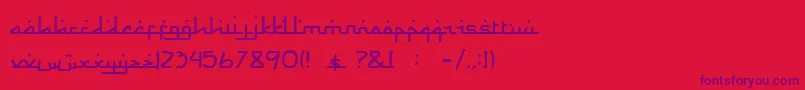 Rama dan Karim Font – Purple Fonts on Red Background