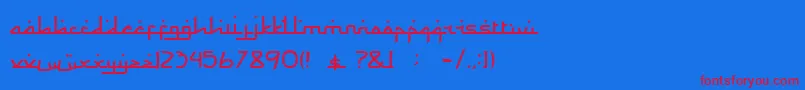 Rama dan Karim Font – Red Fonts on Blue Background