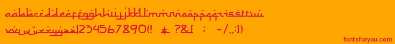 Rama dan Karim Font – Red Fonts on Orange Background