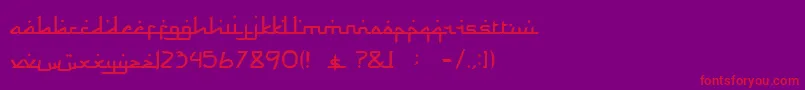 Rama dan Karim-fontti – punaiset fontit violetilla taustalla