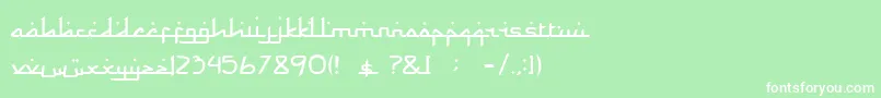 Rama dan Karim Font – White Fonts on Green Background
