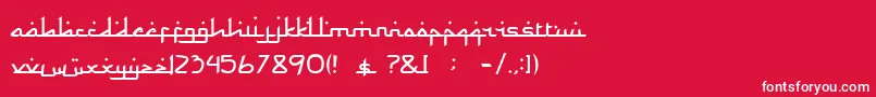 Rama dan Karim Font – White Fonts on Red Background