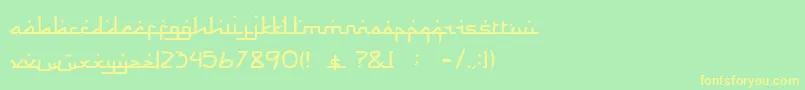 Rama dan Karim Font – Yellow Fonts on Green Background