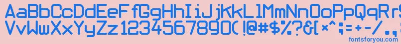 Weitere Informationen zur Obliviousfont-Schriftart Obliviousfont-Schriftart – Blaue Schriften auf rosa Hintergrund