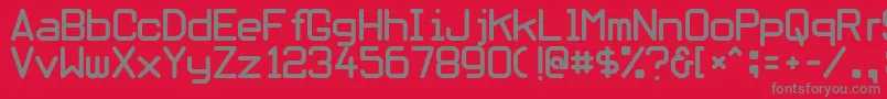 フォントObliviousfont – 赤い背景に灰色の文字