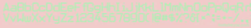 Weitere Informationen zur Obliviousfont-Schriftart Obliviousfont-Schriftart – Grüne Schriften auf rosa Hintergrund
