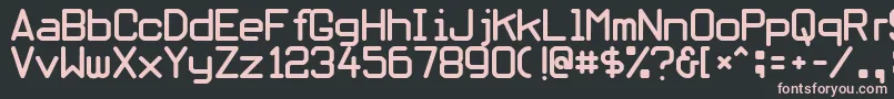 Obliviousfont-Schriftart – Rosa Schriften auf schwarzem Hintergrund