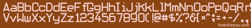 Fonte Obliviousfont – fontes rosa em um fundo marrom