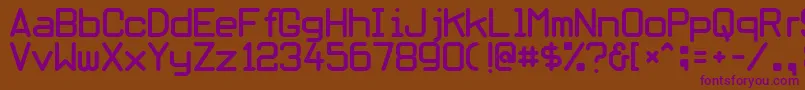 Obliviousfont-Schriftart – Violette Schriften auf braunem Hintergrund