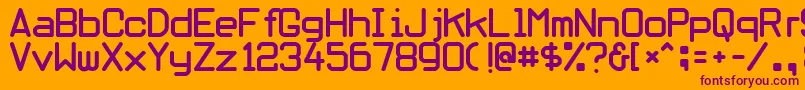 Шрифт Obliviousfont – фиолетовые шрифты на оранжевом фоне