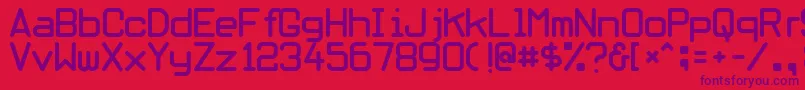 Weitere Informationen zur Obliviousfont-Schriftart Obliviousfont-Schriftart – Violette Schriften auf rotem Hintergrund