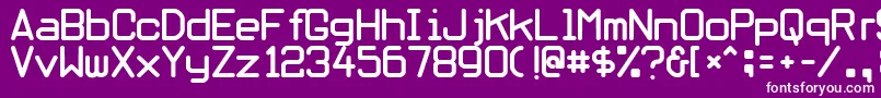 Obliviousfont-Schriftart – Weiße Schriften auf violettem Hintergrund