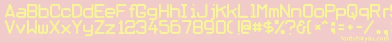 Obliviousfont-Schriftart – Gelbe Schriften auf rosa Hintergrund
