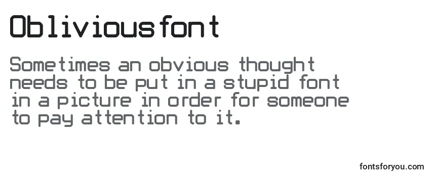 Obliviousfont Font