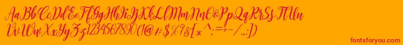 Ramadhan Kareem Font – Red Fonts on Orange Background