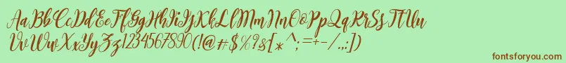 Ramadhan Kareem Font – Brown Fonts on Green Background