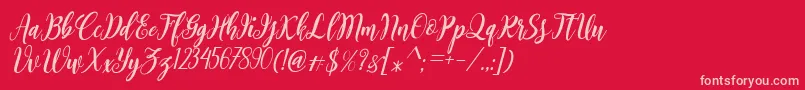 Ramadhan Kareem Font – Pink Fonts on Red Background