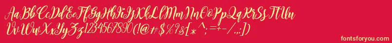 Ramadhan Kareem Font – Yellow Fonts on Red Background