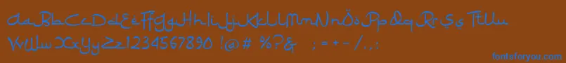 Ramadhan Karim Font – Blue Fonts on Brown Background