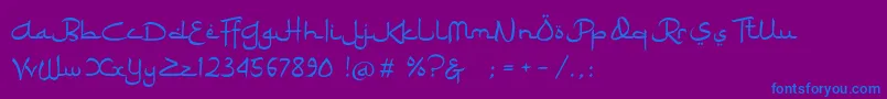 Ramadhan Karim-fontti – siniset fontit violetilla taustalla
