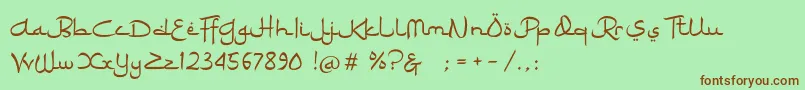 Saiba mais sobre a fonte Ramadhan Karim Fonte Ramadhan Karim – fontes marrons em um fundo verde