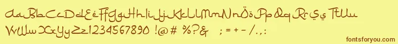 Ramadhan Karim Font – Brown Fonts on Yellow Background