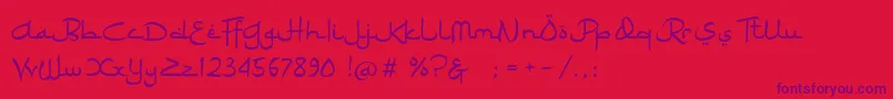 Ramadhan Karim Font – Purple Fonts on Red Background