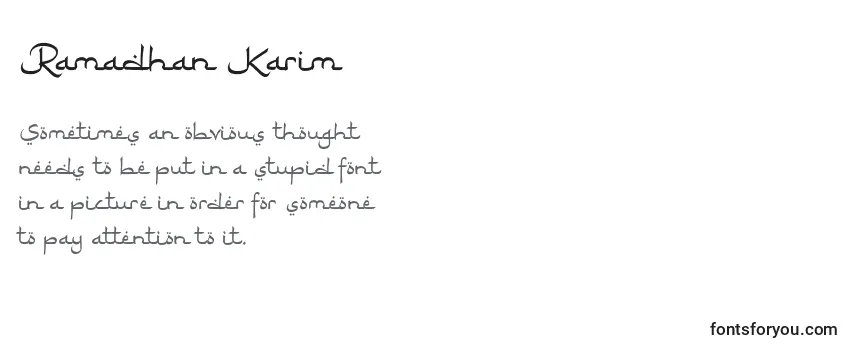 Schriftart Ramadhan Karim