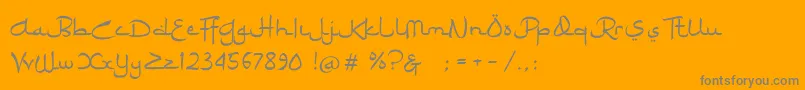 Ramadhan Karim Font – Gray Fonts on Orange Background