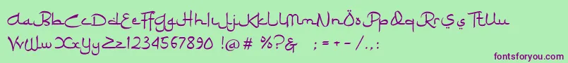 Ramadhan Karim Font – Purple Fonts on Green Background
