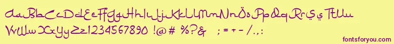 Ramadhan Karim Font – Purple Fonts on Yellow Background