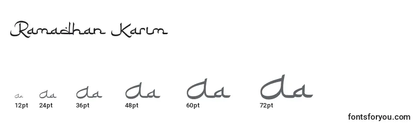 Размеры шрифта Ramadhan Karim (138133)