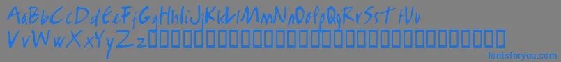 Rambo Killer Font – Blue Fonts on Gray Background