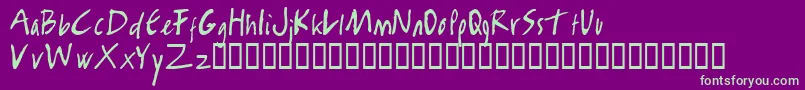 Rambo Killer Font – Green Fonts on Purple Background