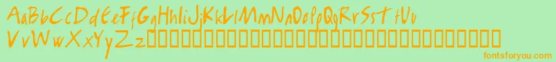 Rambo Killer Font – Orange Fonts on Green Background