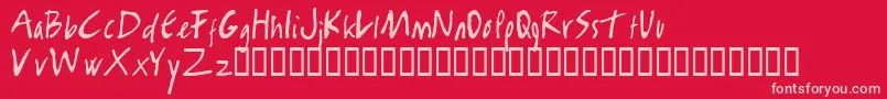Rambo Killer Font – Pink Fonts on Red Background