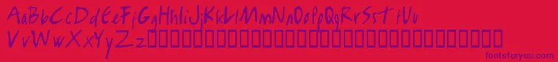 Rambo Killer Font – Purple Fonts on Red Background