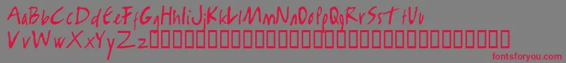 Rambo Killer Font – Red Fonts on Gray Background