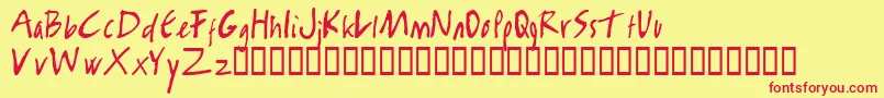 Rambo Killer Font – Red Fonts on Yellow Background