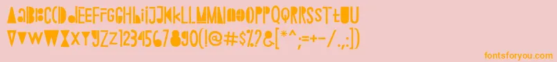 Rambutan Font – Orange Fonts on Pink Background