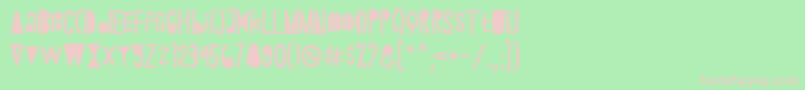 Rambutan Font – Pink Fonts on Green Background