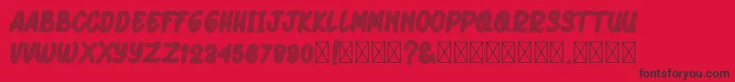 RamenNoodle Font – Black Fonts on Red Background